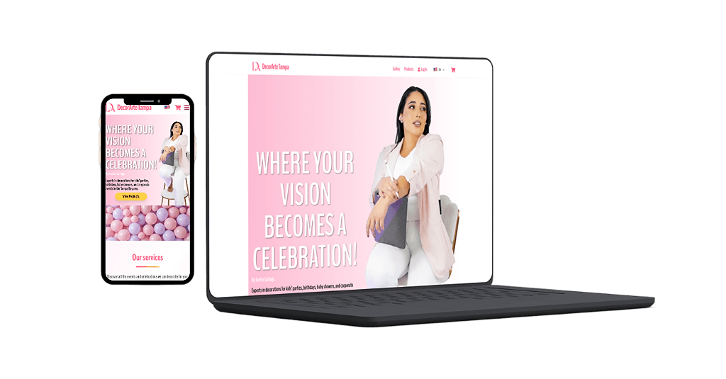 Pagina web de Decorarte Tampa